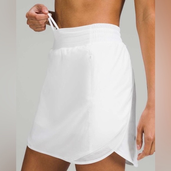 lululemon athletica Pants - Lululemon Hotty Hot high rise long skirt skort WHITE sz 12 pickleball tennis